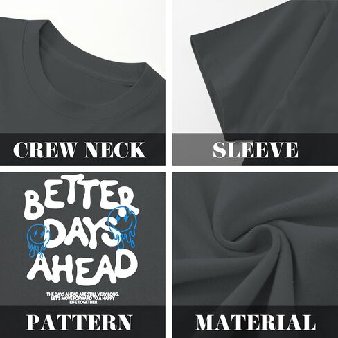 Mens Funny Graphic T-Shirts Oversized Inspirational Positive Saying Shirt Vintage Printed Tees Casual Streetwear Tops in Saudi Arabia