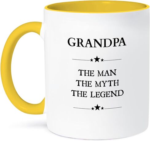 3dRose Grandpa The Man The Myth The Legend Two Tone Black Mug, 11 oz in Saudi Arabia
