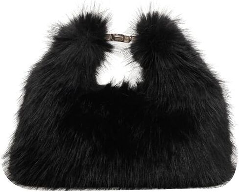 Ulisty Women Small Faux Fox Fur Clutch / Shoulder / Crossbody Bag - Mini Furry Evening Bag in Saudi Arabia