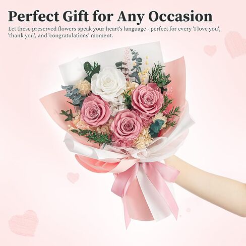 Forever Flowers Gifts for Her, Preserved Flowers Bouquet Birthday Gifts for Women, Purple Roses for Grandma Wife Anniversary Valentine's Day Mother's Day (Purple Paper) in Kuwait