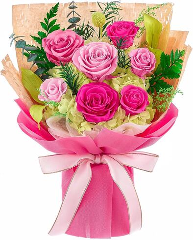 Forever Flowers Gifts for Her, Preserved Flowers Bouquet Birthday Gifts for Women, Purple Roses for Grandma Wife Anniversary Valentine's Day Mother's Day (Purple Paper) in Kuwait