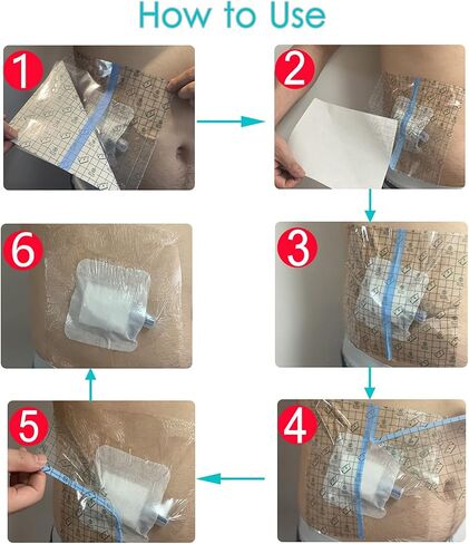 Waterproof Stoma Shower Cover Ostomy Bag Protector Shield Bandage Dressing for Colostomy Pouch Supply Bath Guard in Kuwait