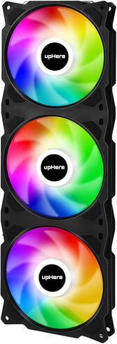 upHere PF2403+3 3-Pin Addressable RGB 240mm AIO Square Frame Fan w/MB Sync/for PC Case and Liquid Cooling in Saudi Arabia