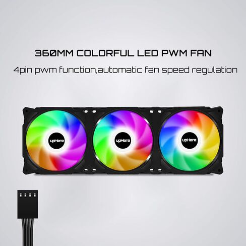 upHere PF2403+3 3-Pin Addressable RGB 240mm AIO Square Frame Fan w/MB Sync/for PC Case and Liquid Cooling in Saudi Arabia