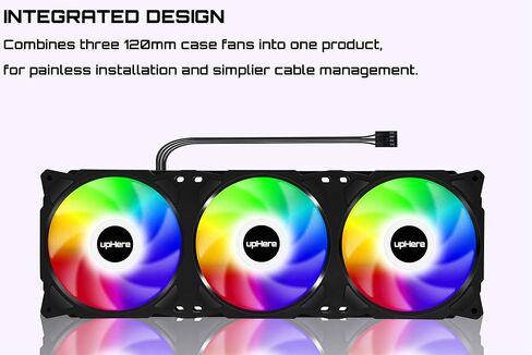 upHere PF2403+3 3-Pin Addressable RGB 240mm AIO Square Frame Fan w/MB Sync/for PC Case and Liquid Cooling in Saudi Arabia