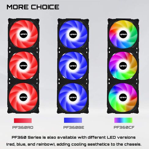 upHere PF2403+3 3-Pin Addressable RGB 240mm AIO Square Frame Fan w/MB Sync/for PC Case and Liquid Cooling in Saudi Arabia