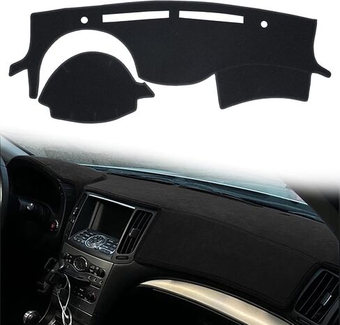 Dashboard Cover Custom Fit for Infiniti G25 G25X G35 G35X G37 G37X 2008 2009 2010 2011 2012 2013,Infiniti Q40 Q60 2014 2015,Dash Cover Mat Pad Carpet Protector (Black) in Kuwait