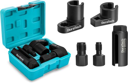 DURATECH 7PCS O2 Oxygen Sensor & Oil Pressure Socket Set, 1/2" 3/8" Drive x 22mm (7/8") 27mm 29mm Oxygen Socket Wrench, O2 Sensor Remover Removal Tool in Kuwait