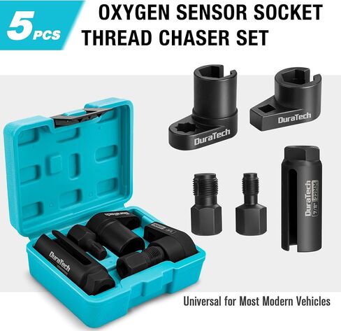 DURATECH 7PCS O2 Oxygen Sensor & Oil Pressure Socket Set, 1/2" 3/8" Drive x 22mm (7/8") 27mm 29mm Oxygen Socket Wrench, O2 Sensor Remover Removal Tool in Kuwait