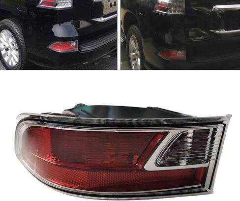 Tail Bumper Light Assembly for Lexus GX460 2014-2021, Left Driver Side Rear Bumper Brake Lamp (Halogen, Black Housing, Clear Lens) without Bulbs, OE Part Number 8168160120 in Kuwait