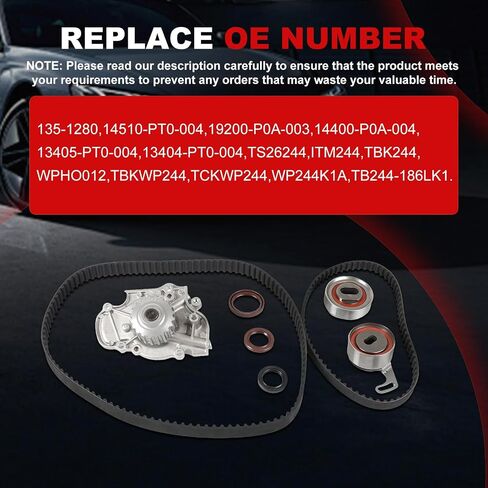 توقيت حزام مجموعة مضخة المياه 2.3L ملاءمة لـ ACCORD 1998-2002 لـ OASIS-AUTO 98-99 لـ CL 98-99 ، 2.2L لـ ODYSSEY 95-97 لـ ACCORD 93-97 PRELUDE 94-96 for Oasis-Auto 96-97 CAR Parts in Kuwait