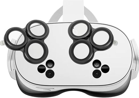 واقي عدسة الكاميرا لملحقات Meta Quest 3S / Oculus Quest 3S، غطاء واقي عدسة Juylay عالي الوضوح لـ Quest 3S، إطار من خليط معدني، زجاج مقسى بصلابة 9H لملحقات سماعة الرأس VR فضي in Kuwait