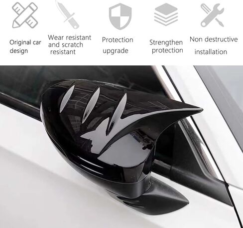 مناسب لملحقات سيارة Honda Civic الحادية عشرة 2022 2023 2024 2025 غطاء حماية للباب الجانبي للرياضة الخارجية (أسود ساطع) in Saudi Arabia