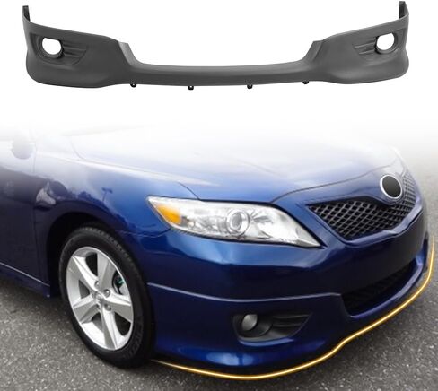Front Bumper Lip Spoiler Compatible with 2010-2011 Toyota Camry, PU Unpainted Black OEM Style Add-on Front Splitter Air Dam Chin Protector in Saudi Arabia