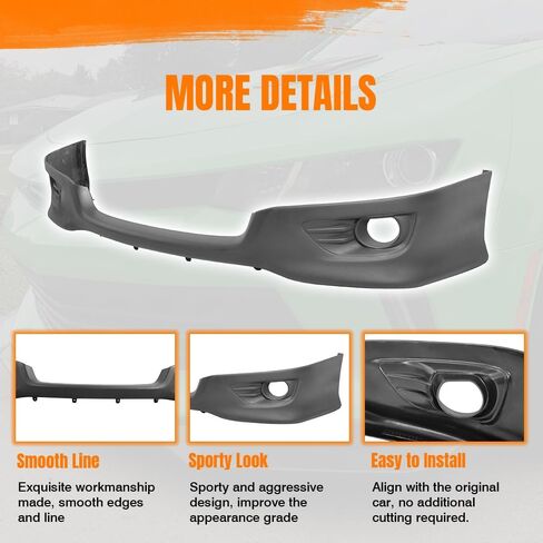 Front Bumper Lip Spoiler Compatible with 2010-2011 Toyota Camry, PU Unpainted Black OEM Style Add-on Front Splitter Air Dam Chin Protector in Saudi Arabia
