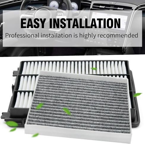 Anxingo 28113-D3300 97133D-1000 CA12065 Engine and Cabin Air Filter Set, Replacement for Hyundai Tucson 2016-2020 Replacement for Kia Sportage 2017-2022, Replaces 200335 in Saudi Arabia