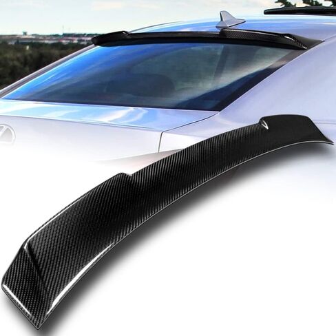 Q1-TECH, Rear Window Roof Spoiler Compatible with 2006 - 2013 Lexus IS250 / IS350 / is-F , Real Carbon Fiber , Rear Window Roof Visor Spoiler Wing , VIP Rear Roof Window Spoiler Wing 2-RSP-6634-CF in Saudi Arabia