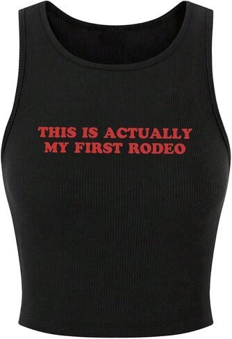 SOLY HUX Women's Letter Graphic Tank Tops Crewneck Sleeveless Going Out Summer Crop Top in Saudi Arabia