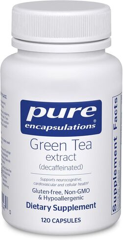 مغلفات نقية مستخلص الشاي الأخضر (devaffeinated) | دعم مضادات الأكسدة hypoallergenic لجميع الخلايا في الجسم* | 60 كبسولات in Saudi Arabia