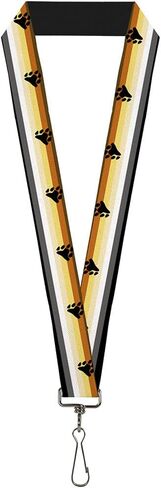 Buckle-Down Lanyard - 1.0" - Flag Bear Pride2 Black/brown/orange/yellow/Accessory in Saudi Arabia