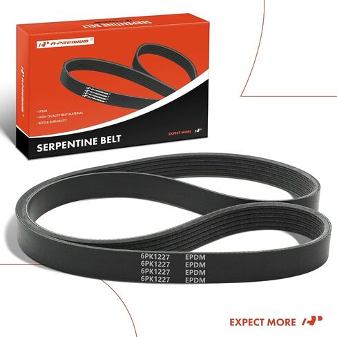 A-Premium Engine Serpentine Drive Belt Compatible with Volvo & Scion & Mitsubishi & Dodge & International Harvester Cars - XC60, XC90, S60, S90, V60, xD, Mirage, Mirage G4, Attitude, 2574, 2674, 7600 in Saudi Arabia