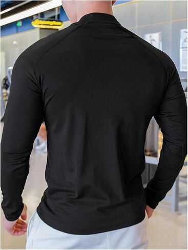 OYOANGLE Men's Zip Up Track Jackets Long Sleeve Mock Neck Workout Athletic Running Jacket Coat in Saudi Arabia