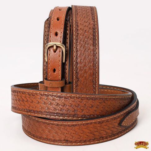 HILASON Western Genuine Leather Belt for Men Women Cowboy Cowgirl Handmade Unisex Full Grain Heavy Duty Tooled Jeans in Saudi Arabia