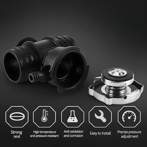 رقبة حشو سائل تبريد الرادياتير مع غطاء، OEM#52028810AL 52029195AK، موصل تعبئة تبريد محرك الرادياتير مع مشبكين، ملحقات السيارات المتوافقة مع كاليبر أفينجر دورانجو in Kuwait