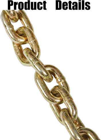 GXYWADY 3/8 X 2 V-Type J Hook Tow Chain Grab Hook Tractor Car Wrecker 0900134 Towing Chain Bridle 7800 lbs Safe Working Load G70 Steel in Saudi Arabia