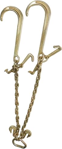 GXYWADY 3/8 X 2 V-Type J Hook Tow Chain Grab Hook Tractor Car Wrecker 0900134 Towing Chain Bridle 7800 lbs Safe Working Load G70 Steel in Saudi Arabia