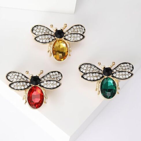 Fashion Cute Rhinestone Bee Design Brooches Pin for Women, Rhinestone Brooch for Women in Saudi Arabia