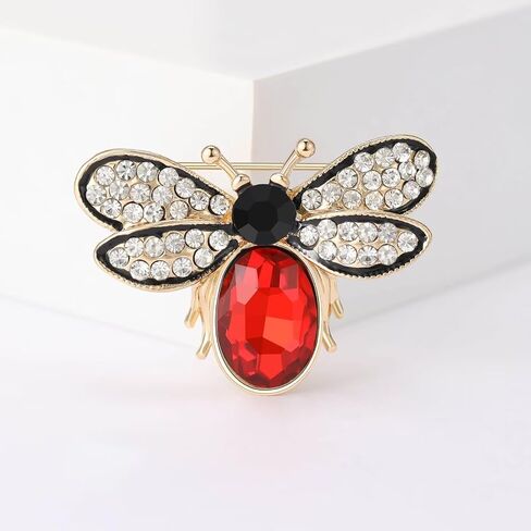 Fashion Cute Rhinestone Bee Design Brooches Pin for Women, Rhinestone Brooch for Women in Saudi Arabia