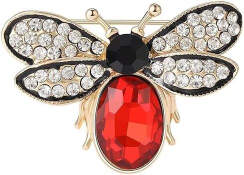 Fashion Cute Rhinestone Bee Design Brooches Pin for Women, Rhinestone Brooch for Women in Saudi Arabia