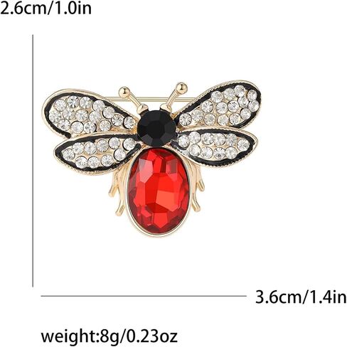 Fashion Cute Rhinestone Bee Design Brooches Pin for Women, Rhinestone Brooch for Women in Saudi Arabia