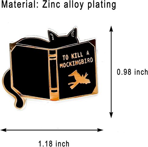 To Kill A Mockingbird Pin - Culture Series - Enamel Lapel Pin - Plated Badge for Clothing, Bags, and Lanyards in Saudi Arabia