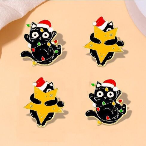 Cute Christmas Brooch Pins,Xmas Red Green Cartoon Enamel Badge Metal Backpack Badge,Versatile Clothing Hat Embellishment, Best Friend's Wedding Holiday Gift in Saudi Arabia