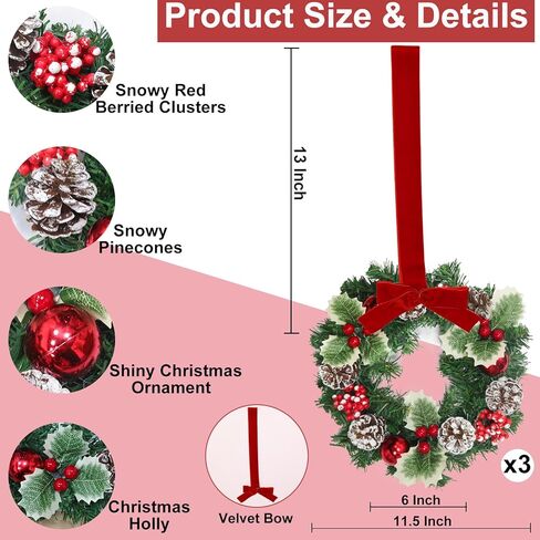 Lighted Christmas Wreaths for Front Door Sign Pre-Lit Snowman & Timer Christmas Door Decorations Hanging Sign Wooden Xmas Decor Window Wall Office Home Decor Indoor Outdoor in Kuwait