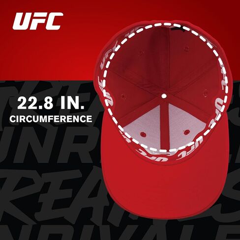 قبعة بيسبول Concept One UFC، قبعة رياضية نشطة مكونة من 6 ألواح للكبار مع حافة منحنية in Kuwait