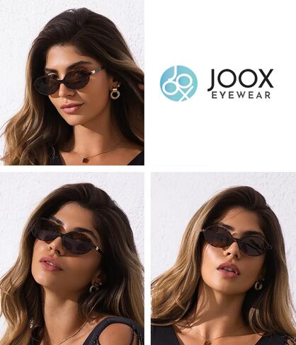 نظارات شمسية JOOX كلاسيكية بيضاوية للنساء نظارات شمسية دائرية عصرية 90s ظلال عتيقة حماية من الأشعة فوق البنفسجية 400 in Kuwait