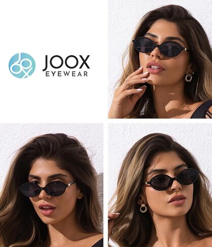 نظارات شمسية JOOX كلاسيكية بيضاوية للنساء نظارات شمسية دائرية عصرية 90s ظلال عتيقة حماية من الأشعة فوق البنفسجية 400 in Kuwait