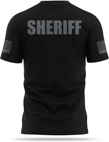 Sheriff Cotton Blend Shirt - USA Patriotic Durable Tee - Soft Comfort. Perfect for on Duty in Saudi Arabia