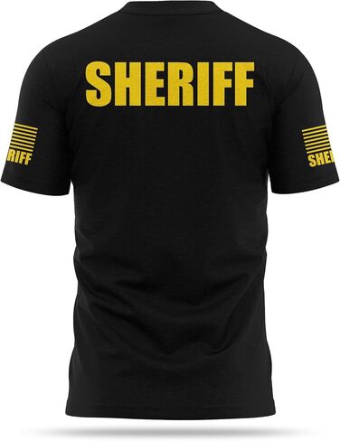 Sheriff Cotton Blend Shirt - USA Patriotic Durable Tee - Soft Comfort. Perfect for on Duty in Saudi Arabia