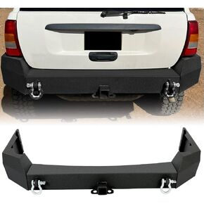 KUAFU Off-Road Rear Bumper Compatible with 1999-2004 Jeep Grand Cherokee WJ w/2 Inch Hitch Receiver & D rings Steel in Kuwait