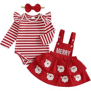 Baby Girl Halloween Clothes Ruffle Long Sleeve Romper Pumpkin/Ghost/Bat Print Overall Skirt Dress Cute Newborn Outfit in Kuwait