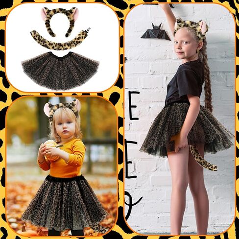 TecUnite 3 قطع زي الهالوين على شكل حيوان توتو آذان عقال ذيل فستان بتصميم حالم طقم أزياء للشباب والكبار في الهالوين التنكرية in Kuwait