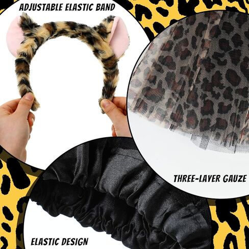 TecUnite 3 قطع زي الهالوين على شكل حيوان توتو آذان عقال ذيل فستان بتصميم حالم طقم أزياء للشباب والكبار في الهالوين التنكرية in Kuwait