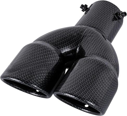 Vechkom 2.5 Inlet Dual Black Exhaust Tips Stainless Steel Car Tail Pipe 3" Outlet Car Muffler Adjustable For Most Vehicles Exterior Rear Tip Pipe in Kuwait