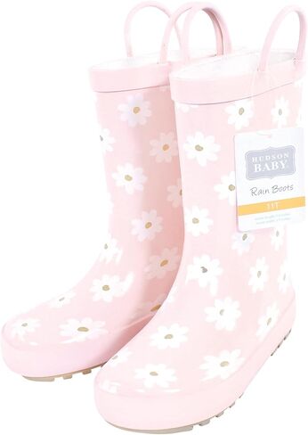 Hudson Baby Infant Girls Rain Boots, Cherry Sweet, 11 Toddler in Saudi Arabia