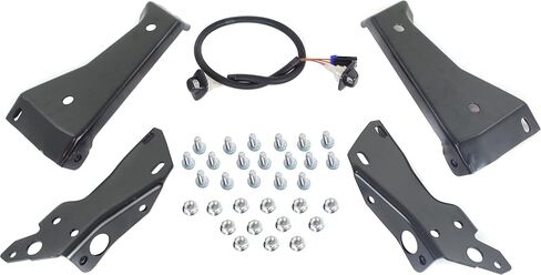 Garage-Pro Step Bumper For 1988-1999 Chevrolet C1500 Rear Includes Pads/Brackets/Hardware/Lic. Lamp Stepside w/Impact Strips Black in Saudi Arabia