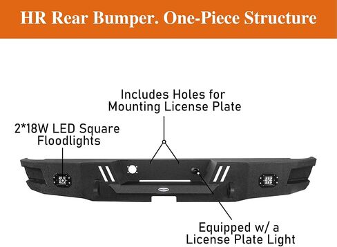 Hooke Road 02-08 Ram 1500 Rear Steel Bumper for Dodge Ram 1500 2002 2003 2004 2005 2006 2007 2008 Pickup Truck in Saudi Arabia